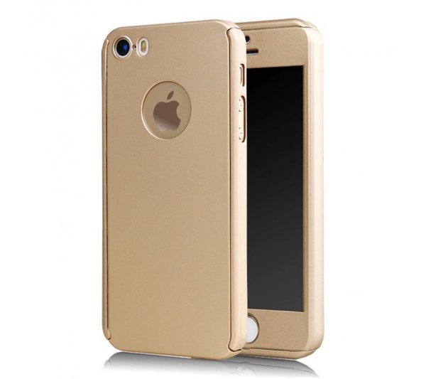 360° kryt Apple iPhone 5/5S/SE - zlatý
